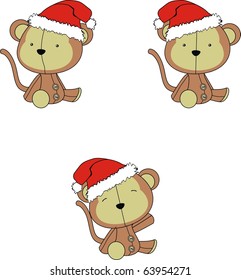 monkey baby cartoon claus in vector format very easy to edit