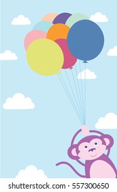 Monkey Balloons Stock Vector (Royalty Free) 557300650 | Shutterstock