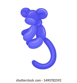 Monkey of balloons. Vector illustration on a white background.