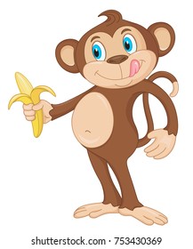 Monkey with banana