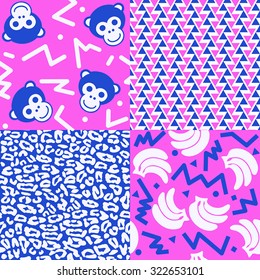 Monkey and banana Patterns (Year of the Monkey)
