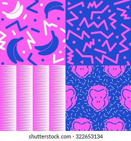 Monkey and banana Patterns (Year of the Monkey)