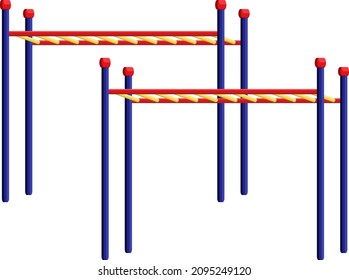 Monkey Bars, Illustration, Vector On A White Background.