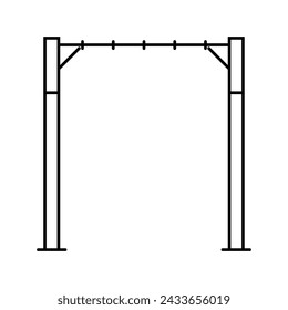 monkey bars park outdoor kid play line icon vector. monkey bars park outdoor kid play sign. isolated contour symbol black illustration