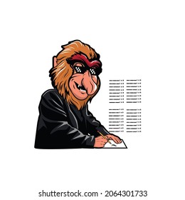 ilustración del diseño del vector del mono de apuestas