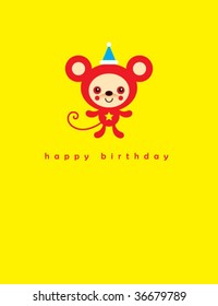 monkey birthday card