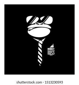 monkey boss concept initial logo