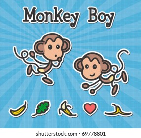 Monkey Boy - vector illustration