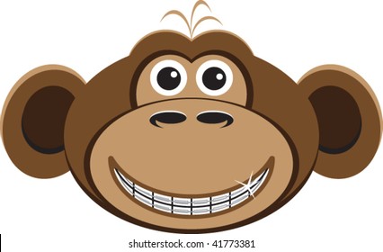 monkey with braces