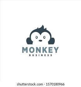 Monkey business logo template simple