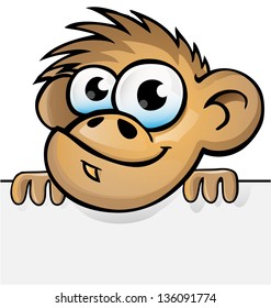 monkey cartoon with background 