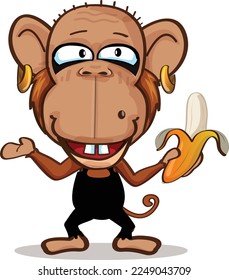 monkey cartoon characters, Cute Monkey 