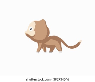Monkey cartoon . Cute monkey