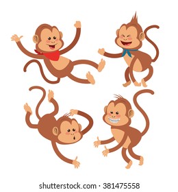 Monkey cartoon design 