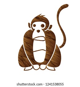 Monkey cartoon graphic vector