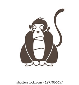 Monkey cartoon graphic vector