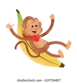 monkey cartoon icon image