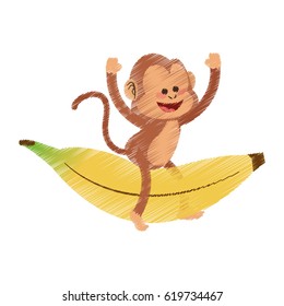 monkey cartoon icon image