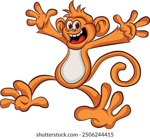 Monkey cartoon are interesting to use in all creative media.