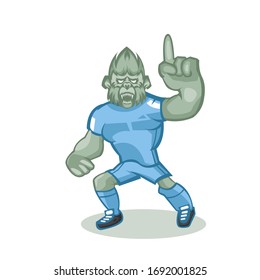 Monkey cartoon mascot design with modern illustration concept style for sport team.The color can be edited according to your favorite team.