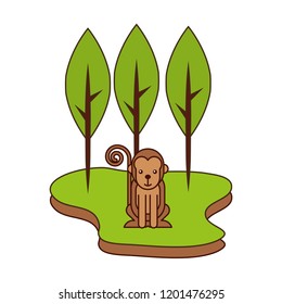 monkey cartoon in the park