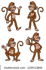 monkey cartoon set