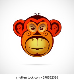 Monkey cartoon as zodiac symbol for year 2016