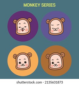 monkey character image vector source
