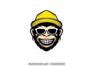 monkey character mascot vector drawing