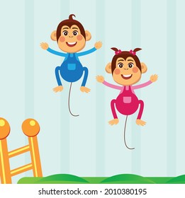 Monkey character for vector series