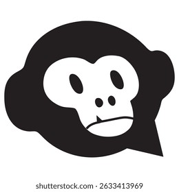 monkey chat icon vector design

