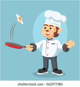monkey chef flip the egg