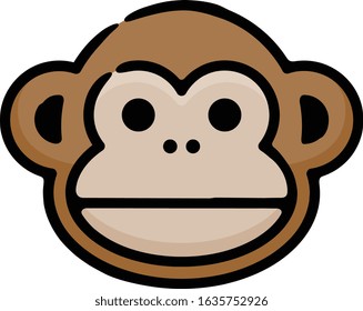 Monkey Chimp Doodle Sketch Icon