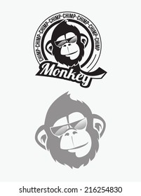 Monkey, chimp illustration