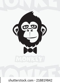 Monkey, chimp illustration 