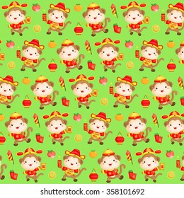 Monkey Chinese New Year Background