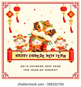 Monkey Chinese New Year Card