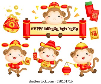 Monkey in Chinese New Year Costume