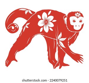 monkey chinese zodiac animal icon