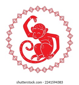 monkey chinese zodiac animal icon