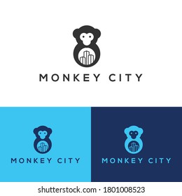 Monkey city Logo Design Template creative
