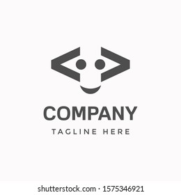 Monkey code program development logo template