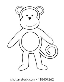 Monkey Coloring Page