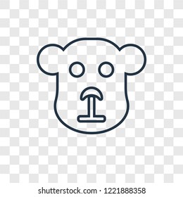 Monkey concept vector linear icon isolated on transparent background, Monkey concept transparency concept in outline style