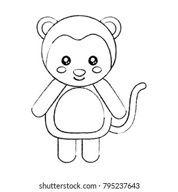 monkey cute animal icon image 