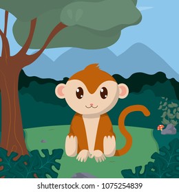 monkey cute animals cartoons
