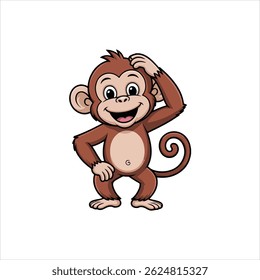 monkey  is a  cute smiling with dance