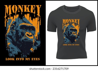 Monkey Dad Like A Regular Dad But Cooler Funny Dad Lover t Shirt Design..