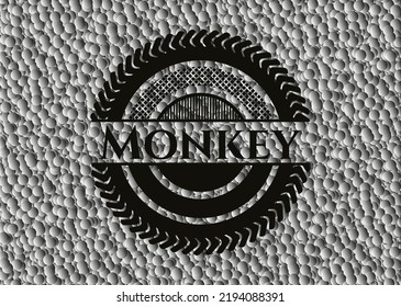 Monkey dark emblem with bubbles background. Vector Illustration. Detailed. 