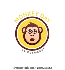 Monkey Day Vector Illustration. Suitable for greeting card poster and banner.